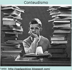 Conteudismo  um conceito utilizado para contextualizar a fragmentao do conhecimento acadmico, a transferncia hierrquica do conhecimento do professor para o aluno, no qual o educando no fosse um mero receptor de conhecimentos, sem se preocupar com a conquista do conhecimento de forma natural e sem respeitar o processo natural de aprendizagem.   Trata-se da excessiva exigncia de memorizao de algoritmos e terminologias, descontextualizao e ausncia de articulao com as demais disciplinas do currculo, num cumprimento restrito do currculo escolar. 