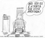 "O que  incluso?  a nossa capacidade de entender e reconhecer o outro e, assim, ter o privilgio de conviver e compartilhar com pessoas diferentes de ns. A educao inclusiva acolhe todas as pessoas, sem exceo.  para o estudante com deficincia fsica, para os que tm comprometimento mental, para os superdotados, para todas as minorias e para a criana que  discriminada por qualquer outro motivo. Costumo dizer que estar junto  se aglomerar no cinema, no nibus e at na sala de aula com pessoas que no conhecemos. J incluso  estar com,  interagir com o outro." Maria Teresa gler Mantoan, professora da Faculdade de Educao da Universidade Estadual de Campinas (UNICAMP)  Observao: O cartum  parte do livro "Viso e Reviso, Conceito e Pr-Conceito" e a autorizao do autor foi concedida para uso educacional. Para a utilizao comercial do mesmo, favor solicitar autorizao do autor atravs de e-mail: ricardoferraz33@gmail.com.