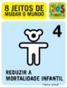 As taxas de mortalidade de bebs e crianas at cinco anos caram em todo o mundo, mas o progresso foi desigual. Quase 11 milhes de crianas ao redor do mundo ainda morrem todos os anos antes de completar cinco anos. A maioria por doenas evitveis ou tratveis: doenas respiratrias, diarria, sarampo e malria. A mortalidade infantil  maior em pases que tm  servios bsicos de sade precrios. 