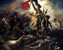 Pintura em óleo sobre tela de Eugène Delacroix. Comemora a Revolução Francesa de 1830 (Revolução de julho).